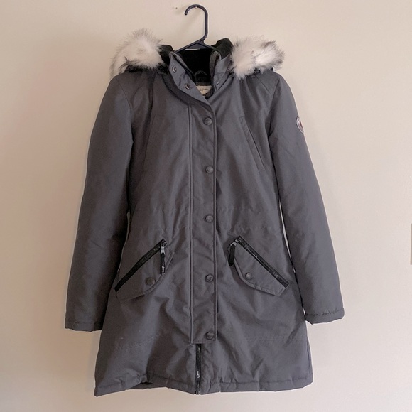 Wildflowers Jackets & Coats Gray Wildflower Winter Coat With Furry